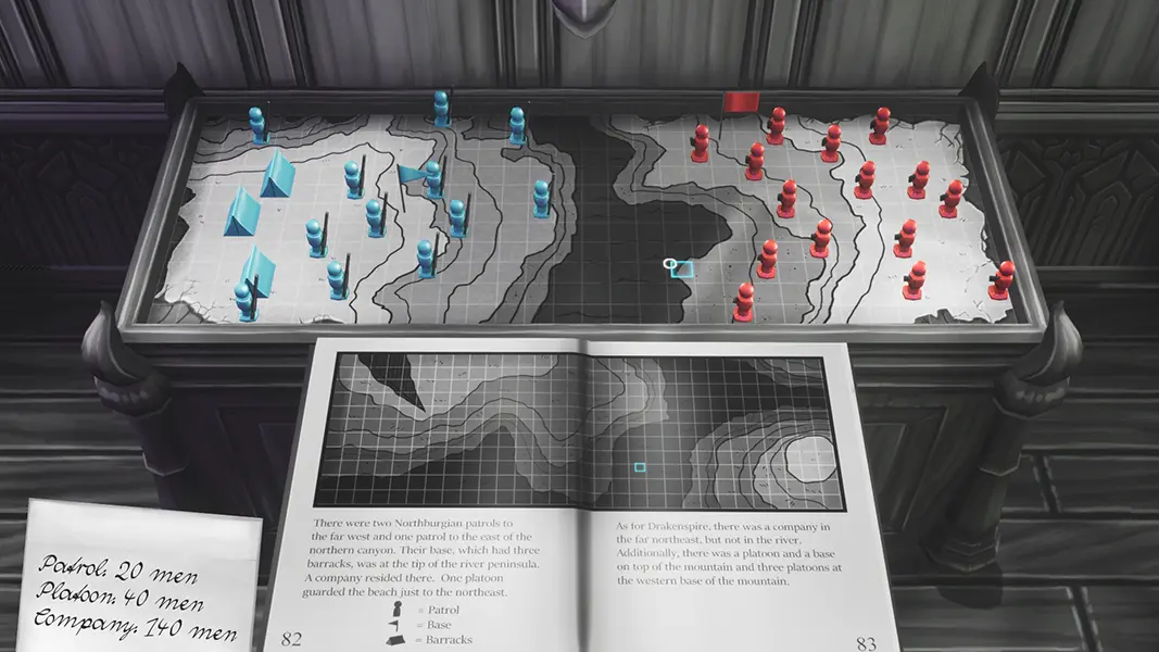 Noiramore Academy mini game: war simulator